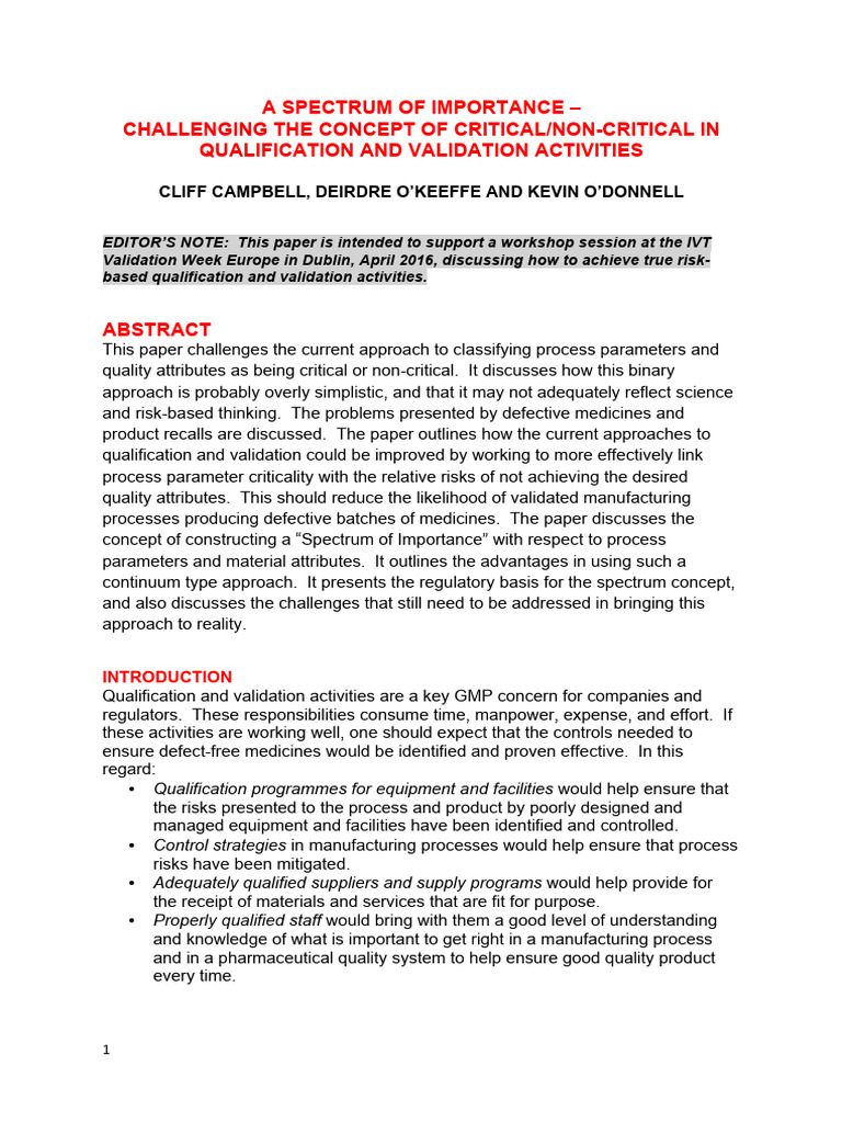 2.challenging The Concept of Critical Non-Critical in Qualification and ...