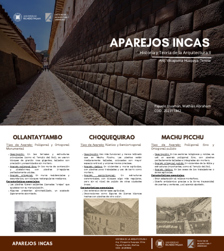 Aparejo Poligonal en Arquitectura Inca | PDF | Machu Picchu | Diseño ...