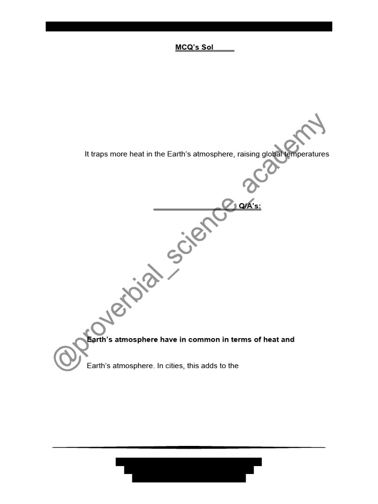 Heat Capacity and Urban Heat Effects | PDF | Greenhouse Effect ...