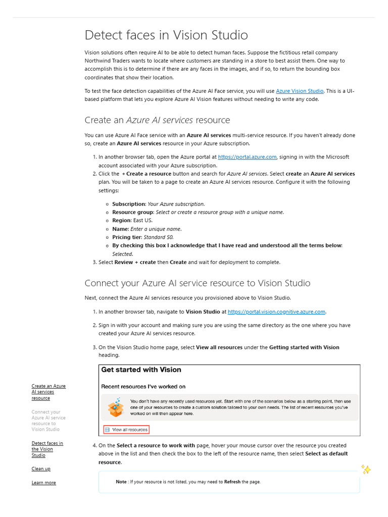 Detect Faces in Vision Studio | PDF | Microsoft Azure | Computer ...