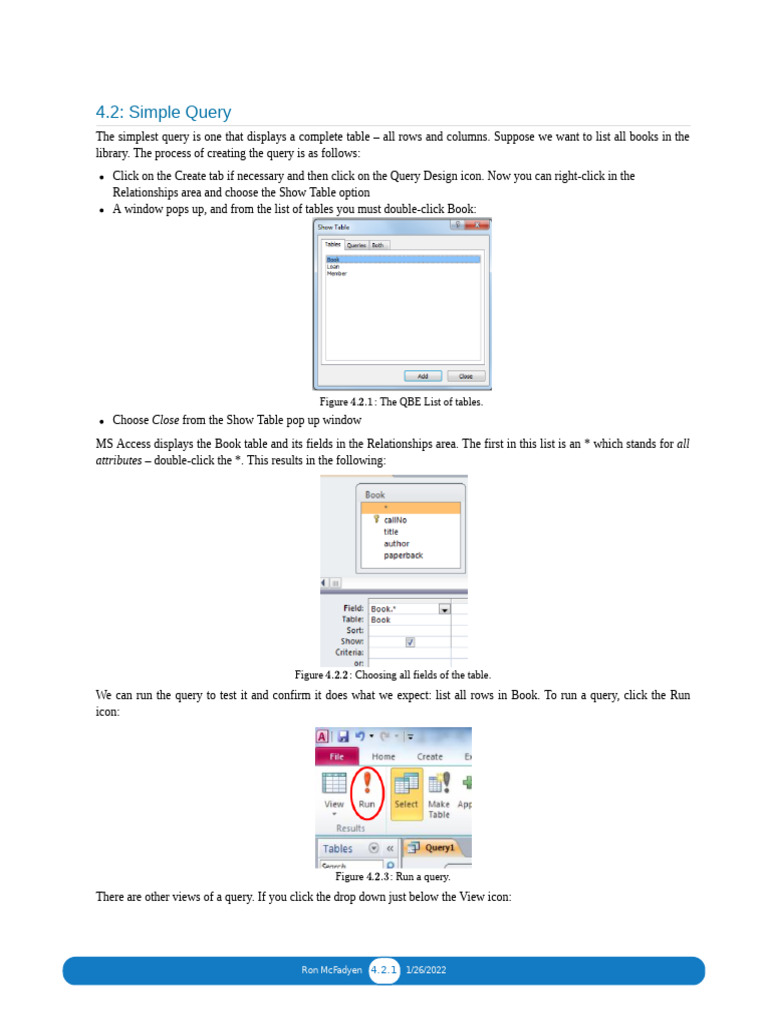Precautions for Running Queries in Access | PDF | Microsoft Access ...
