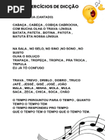 Trava-línguas para Melhorar Dicção | PDF