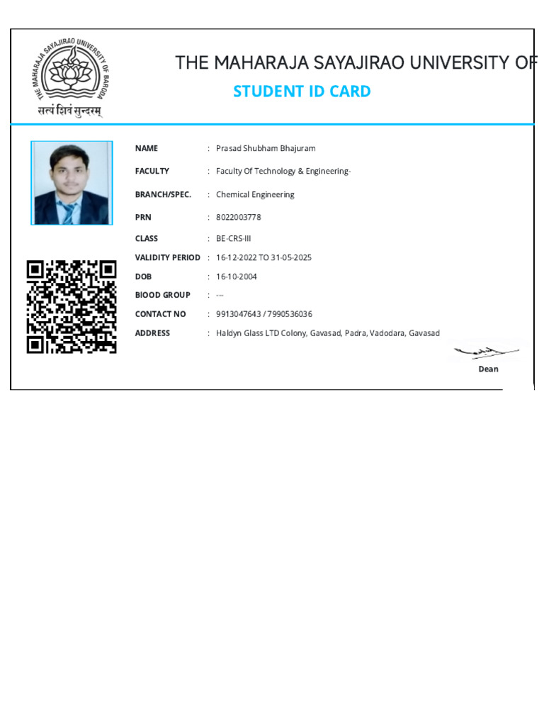 Student ID Card for Prasad Bhajuram | PDF
