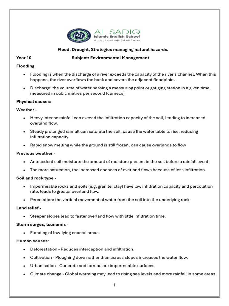 Flood and Drought Management Strategies | PDF | Flood | Drought