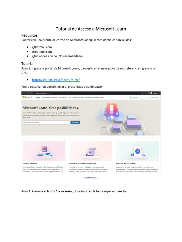Tutorial de Acceso A Microsoft Learn | PDF | Microsoft | Software