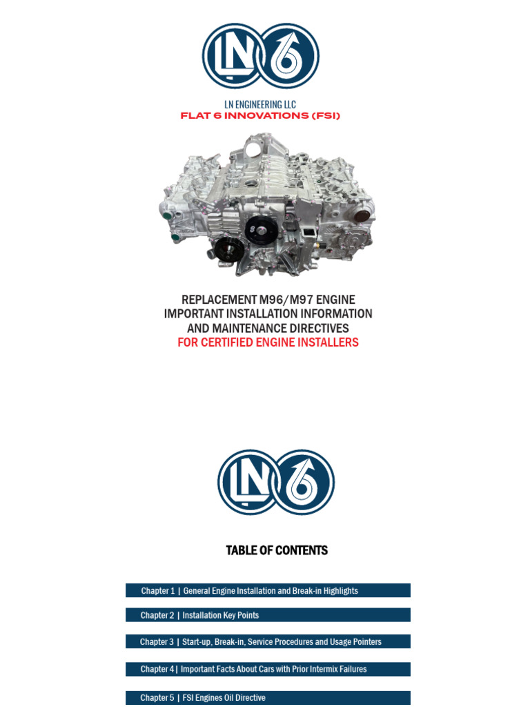 M96/M97 Engine Installation Guide | PDF | Engines | Vehicle Technology
