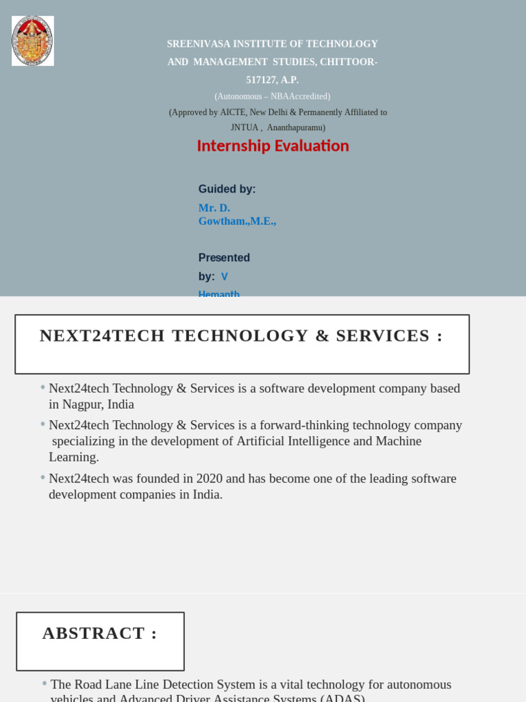 Final Internship Report (21751A3392) | PDF | Machine Learning | Deep ...