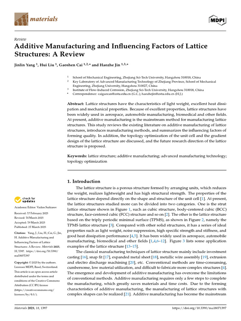 Additive Manufacturing and Influencing Factors of | PDF | 3 D Printing ...