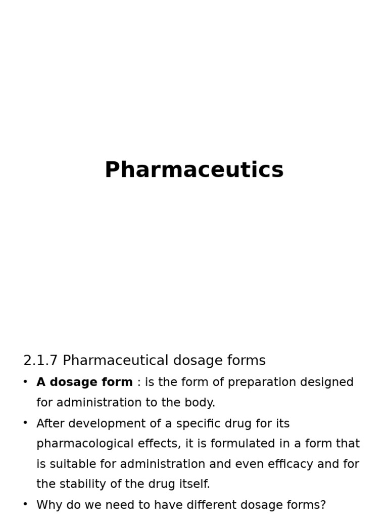 Pharmaceutical Dosage Forms Explained | PDF | Tablet (Pharmacy ...