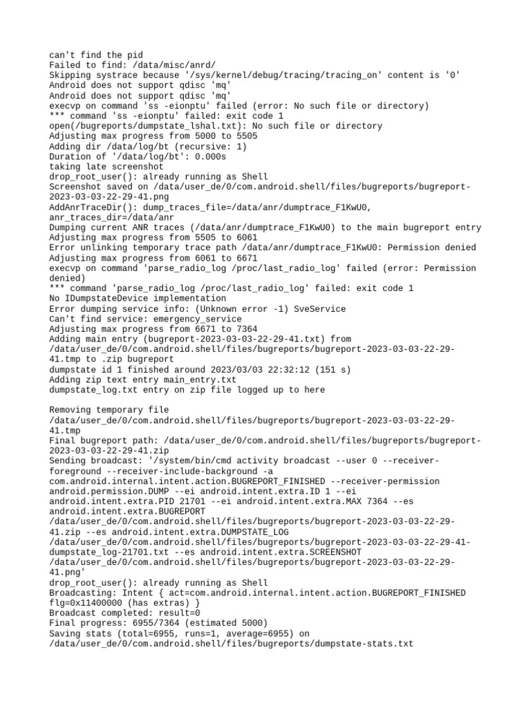 Bugreport 2023 03 03 22 29 41 Dumpstate - Log 21701 | PDF | Zip (File ...