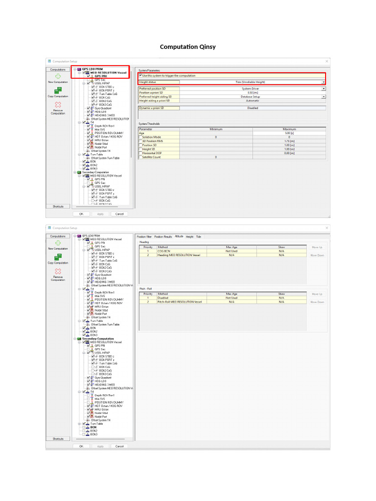 Computation Setup Qinsy | PDF