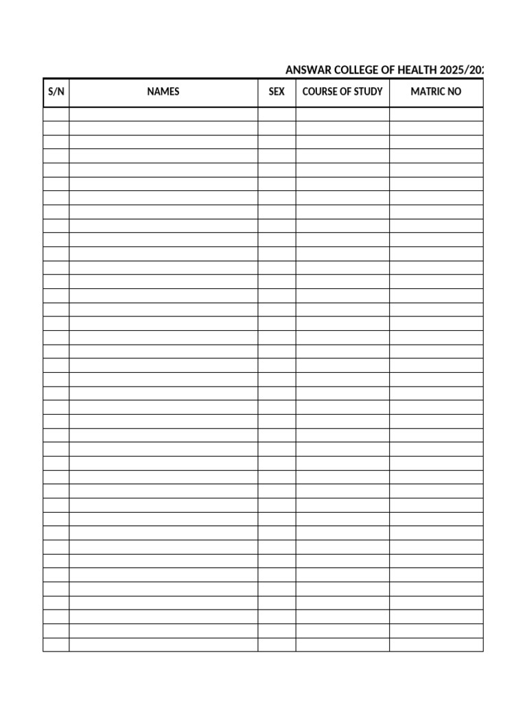 2025-2026 Student Database Overview | PDF