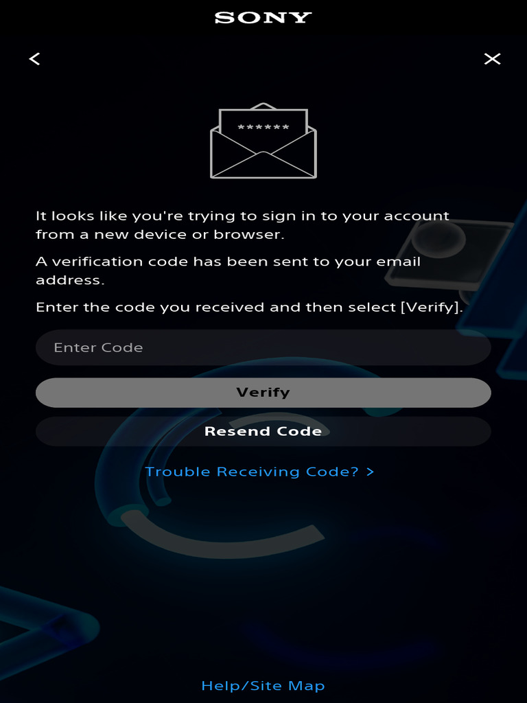Sony Account Sign-In Verification Code | PDF