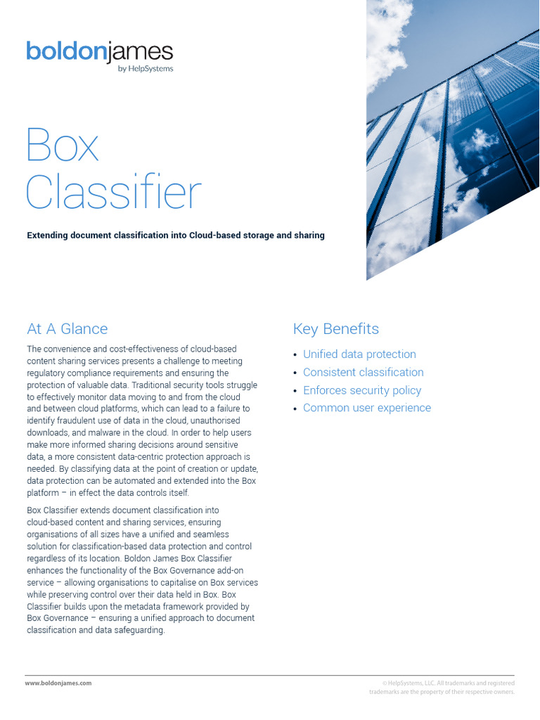 BD Box Classifier Datasheet Ds | PDF | Metadata | Information Privacy