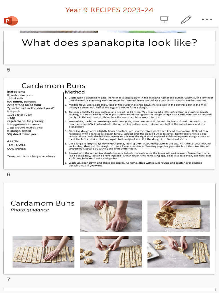 Year 9 Recipes 2023-24 | PDF