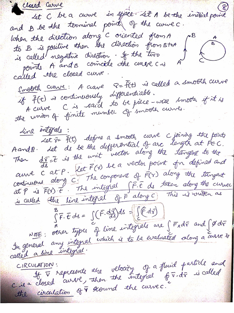5 Unit - Vector Integration | PDF