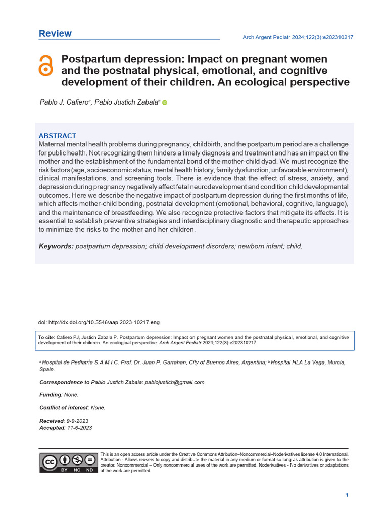 v122n3a17e | PDF | Postpartum Depression | Mental Disorder