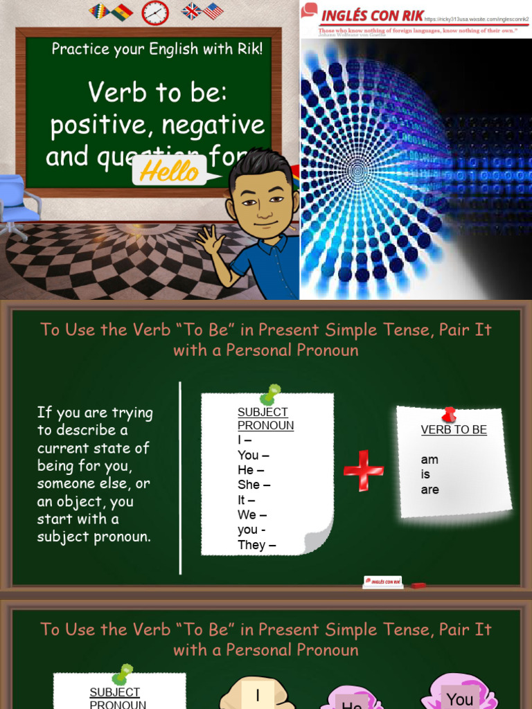 Verb To Be - Positive, Negative and Question Form | PDF | Subject ...