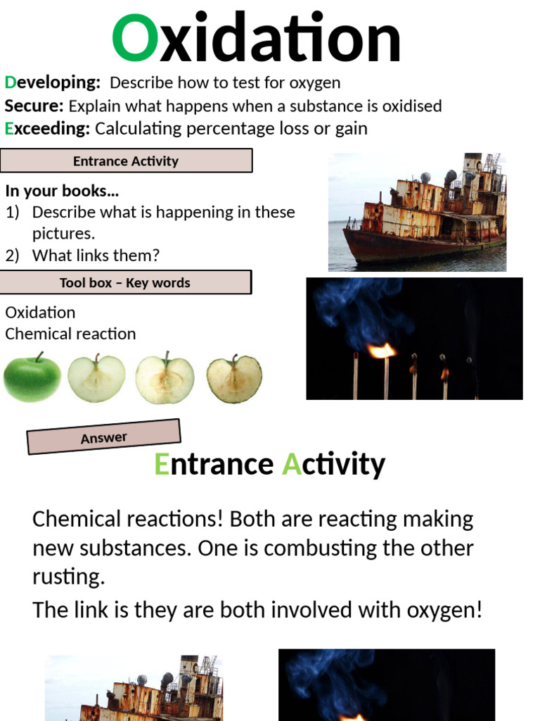 Understanding Oxygen and Oxidation | PDF | Redox | Magnesium