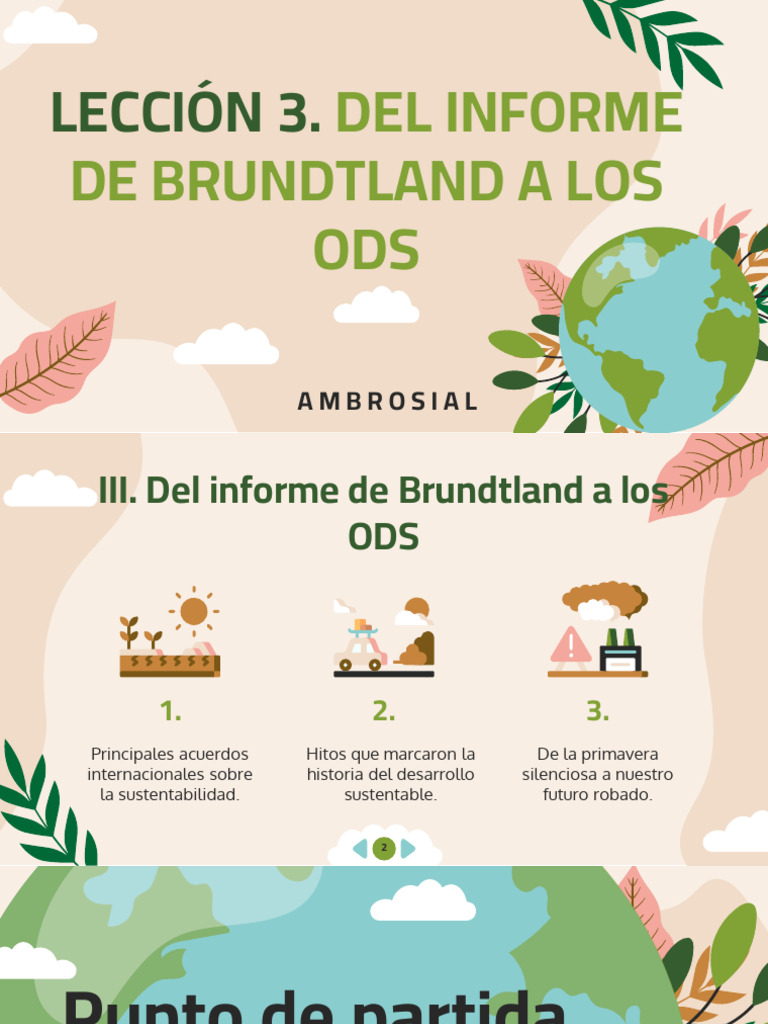 De Brundtland a los ODS: Historia y Acuerdos | PDF | Sustentabilidad ...