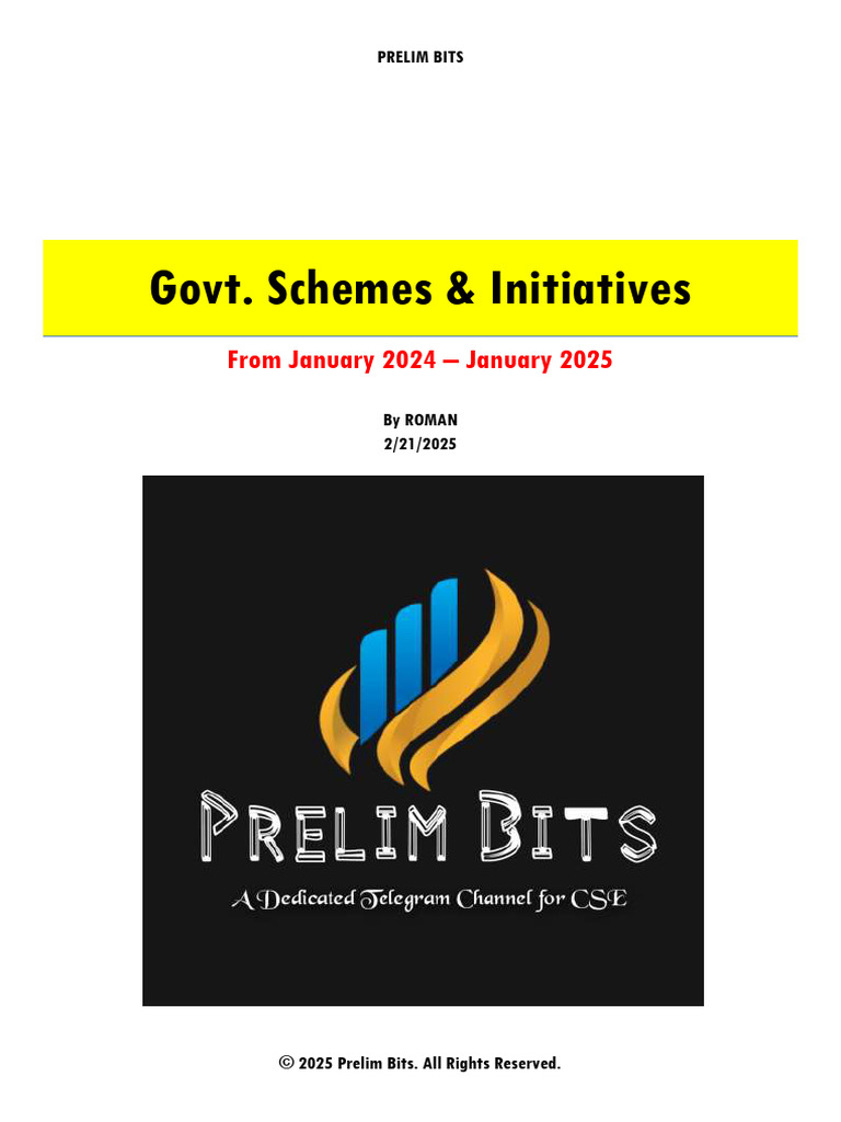 Government Schemes Overview 2024-2025 | PDF
