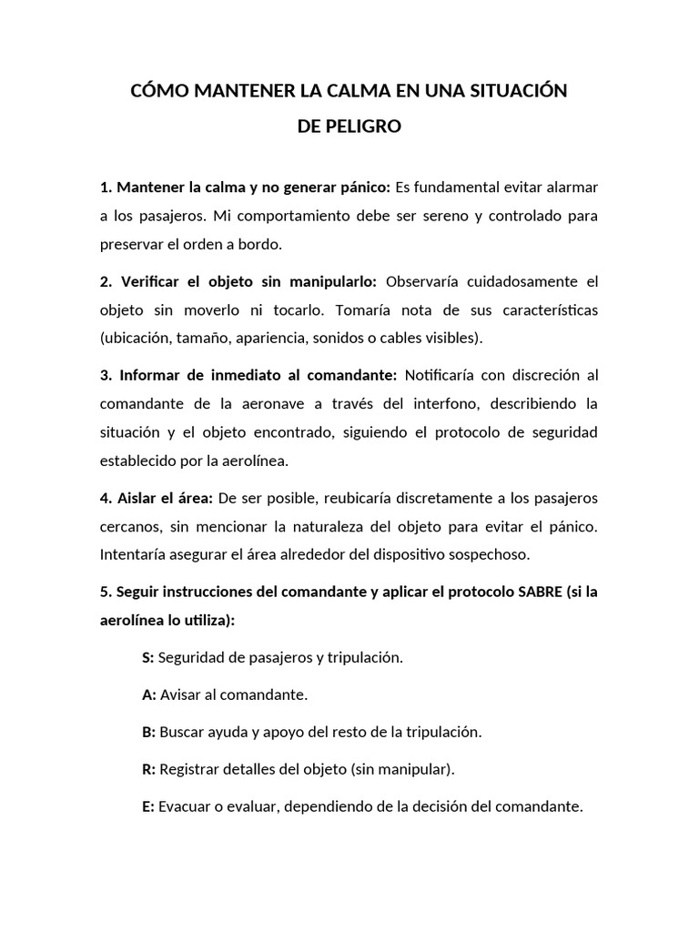 Cómo Mantener La Calma en Una Situación | PDF