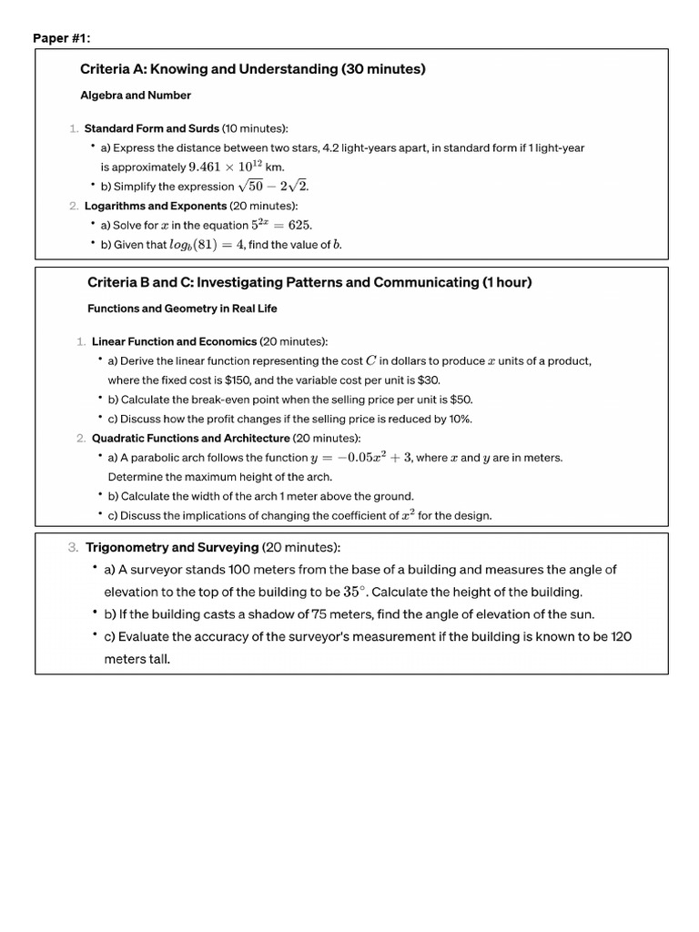 Paper & MS - Math Extended GPT Generated | PDF