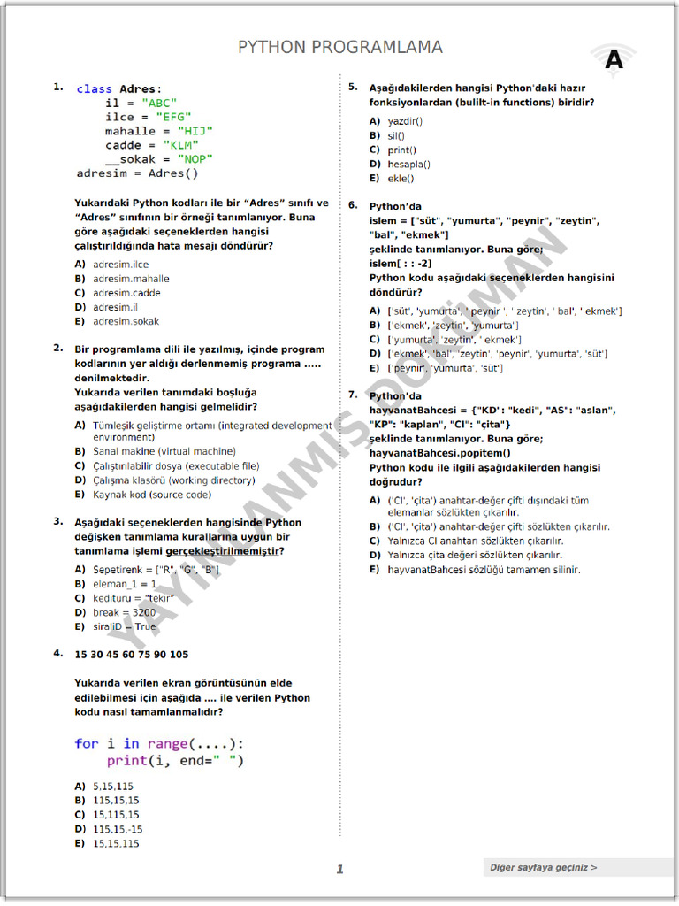 Büt Python 2023 Güz | PDF