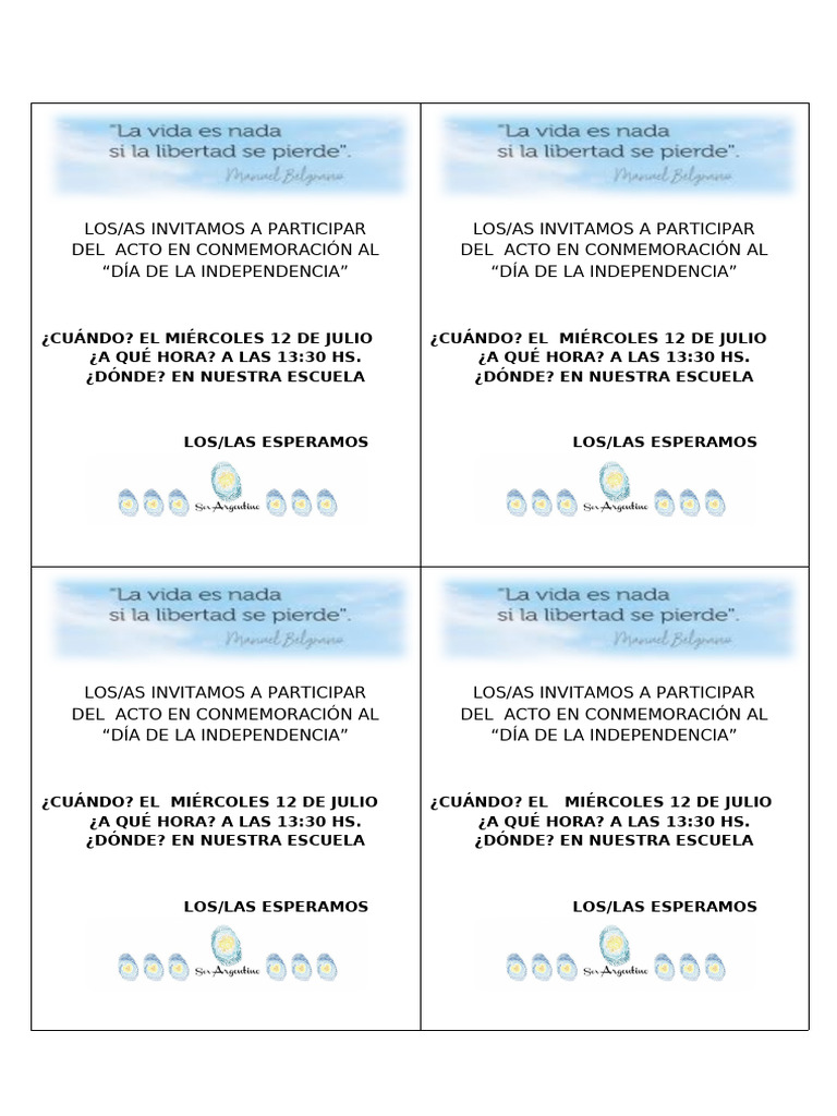 Acto por el Día de la Independencia | PDF