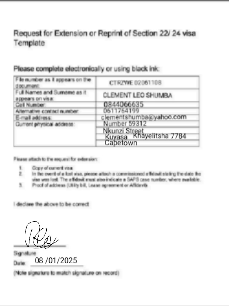 Home Affairs Form | PDF