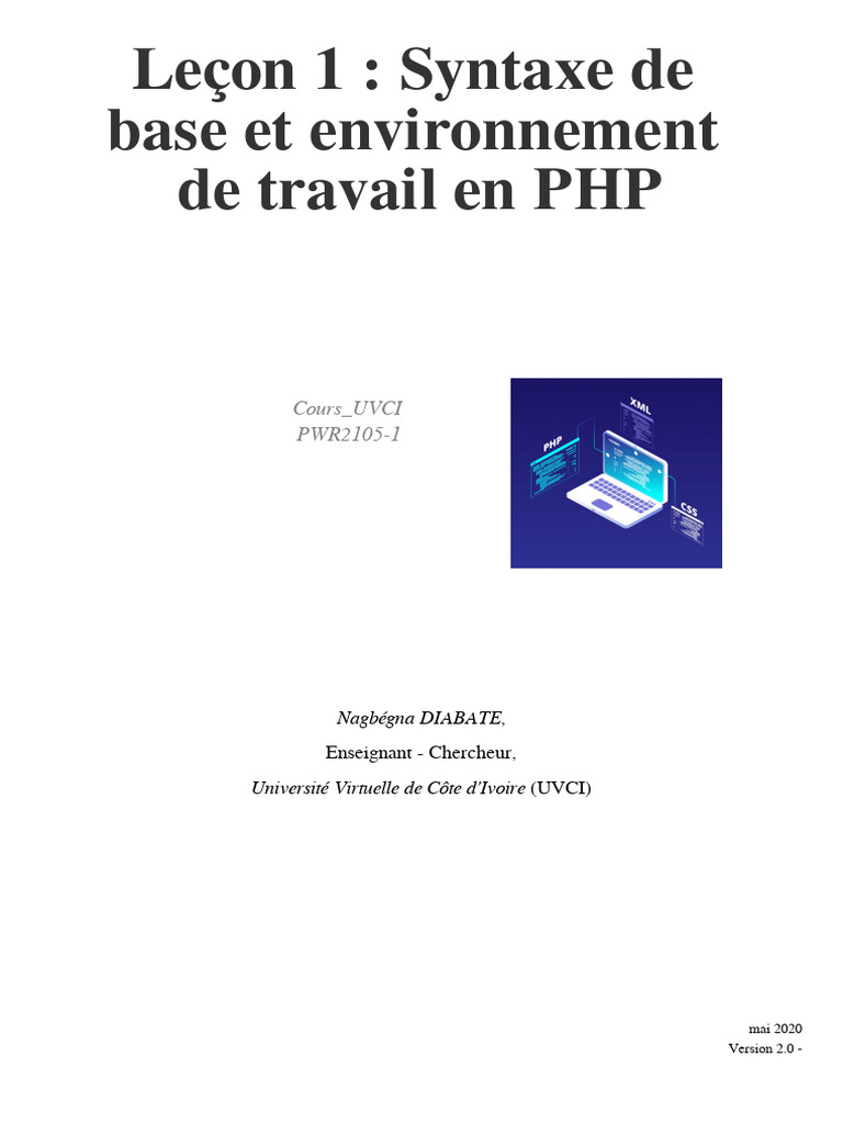 Notions de base en PHP et développement web | PDF | PHP | Internet