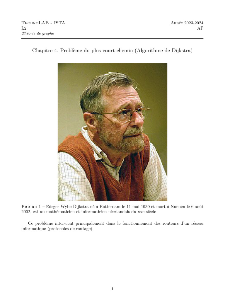 Algorithme de Dijkstra : Plus Court Chemin | PDF | Théorie des graphes ...