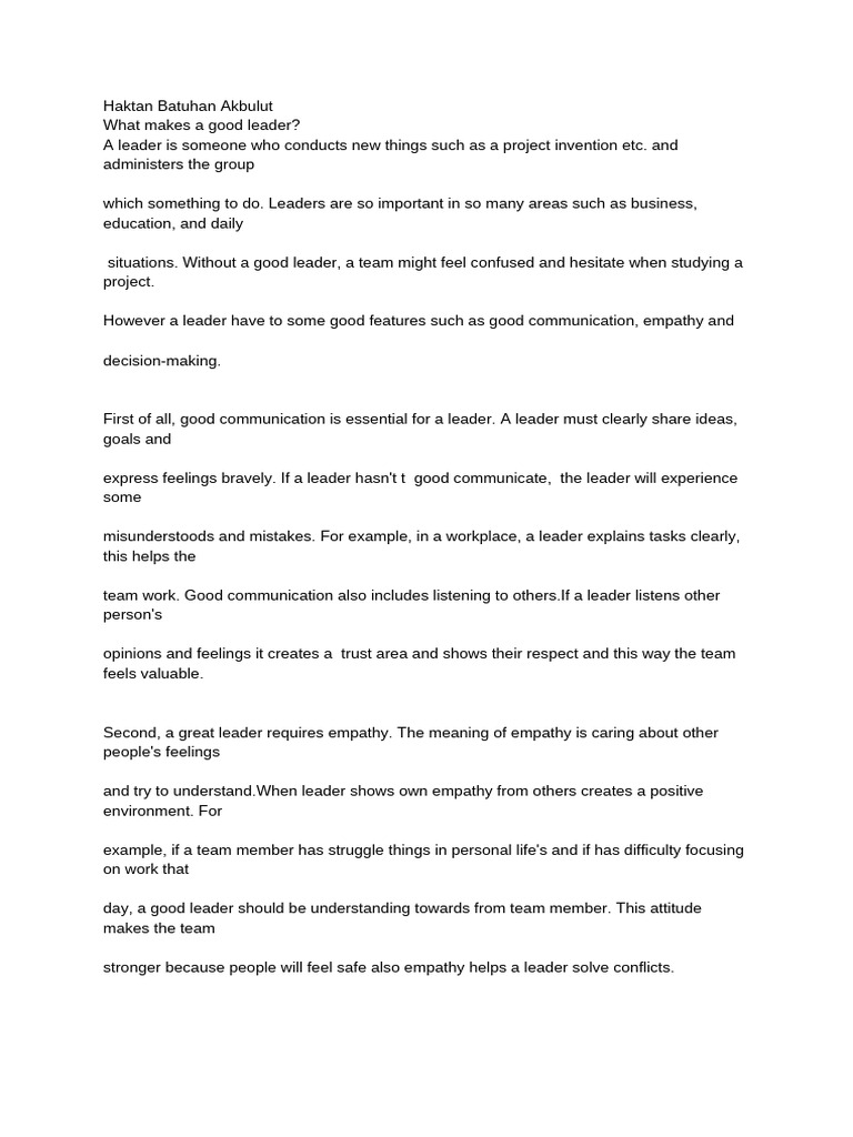 Essential Traits of Effective Leaders | PDF