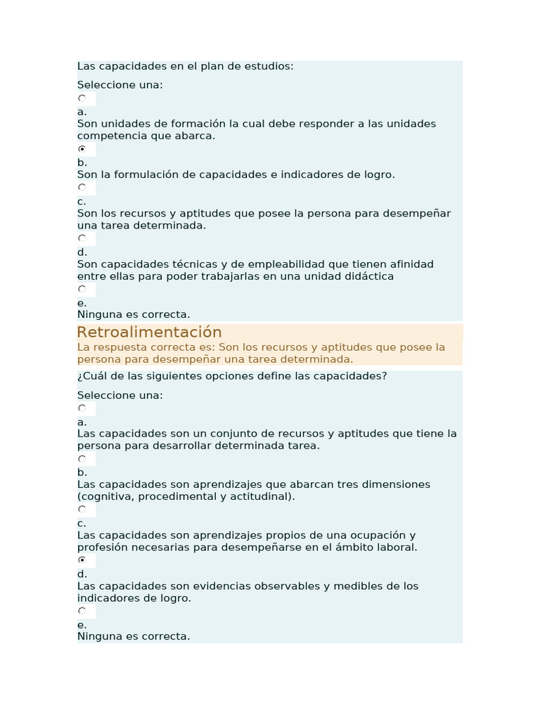 Capacidades en el Plan de Estudios | PDF | Plan de estudios