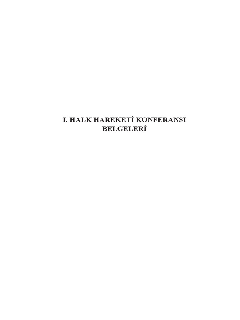 Halk Hareketi Konf | PDF