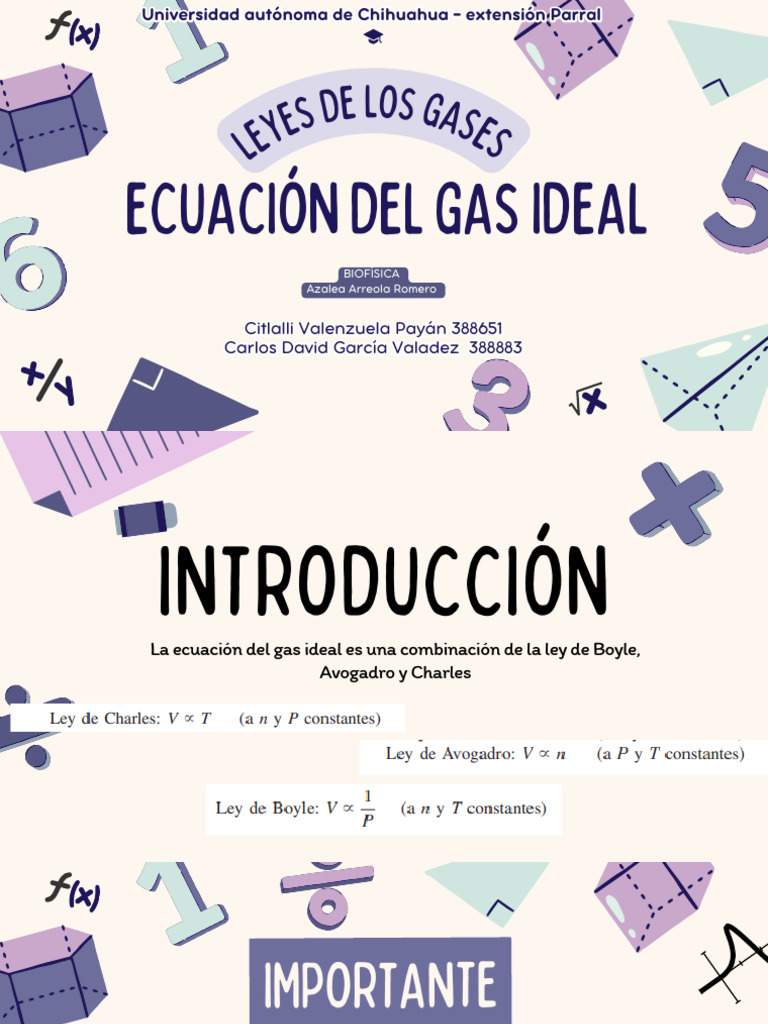 Ecuación del Gas Ideal y Aplicaciones | PDF | Gases | Mole (Unidad)