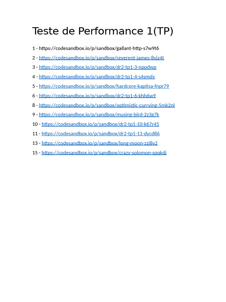 Java Performance Test Links | PDF