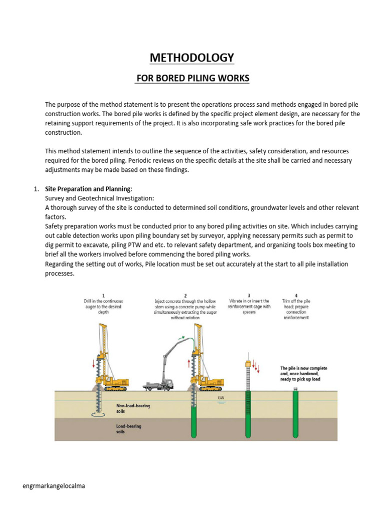 Methodology For Bored Piling Works - Ced56ebd 5998 4eb3 917f ...