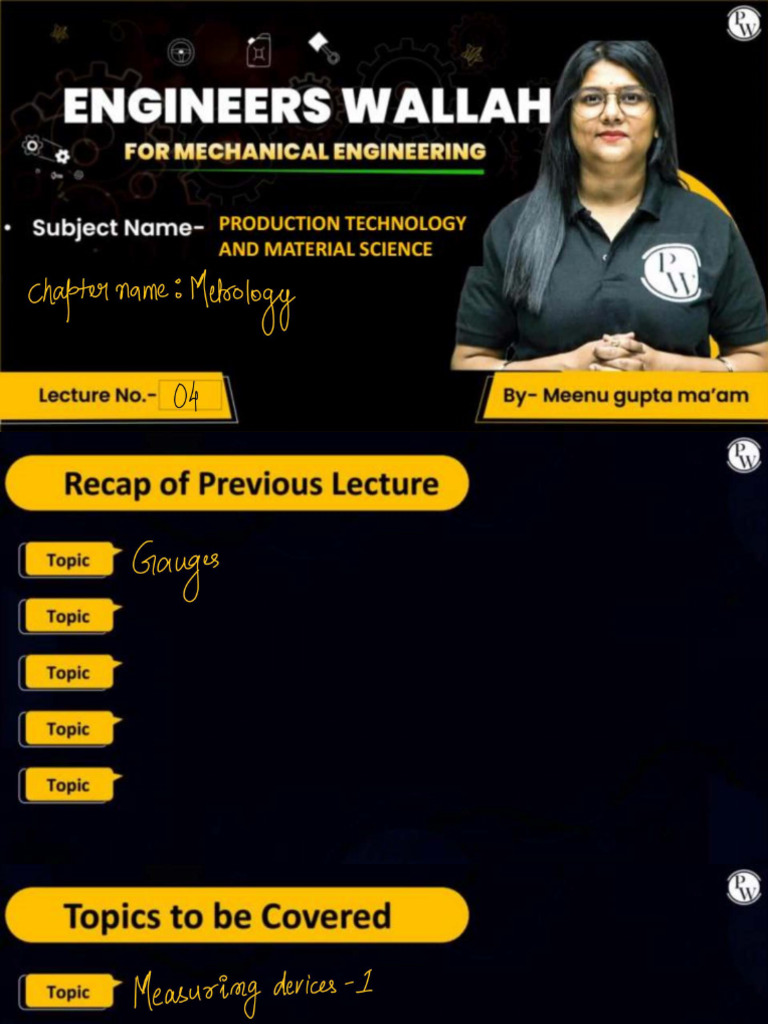 670e46f7fa9b7296a1cef917 - ## - Metrology 04 Class Notes | PDF