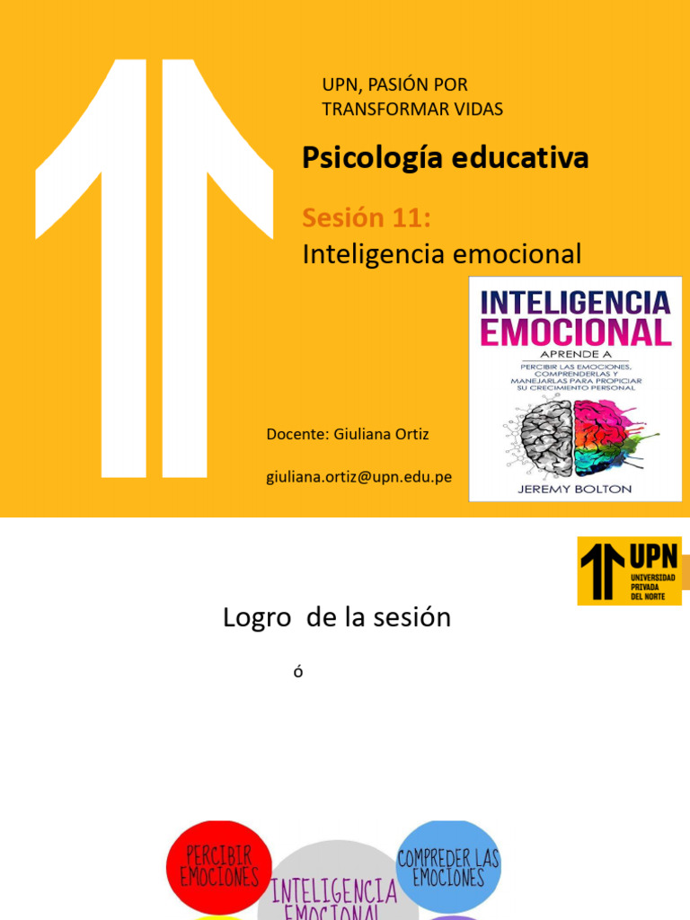 Semana 11 CI Emocional | PDF | Inteligencia emocional | Las emociones