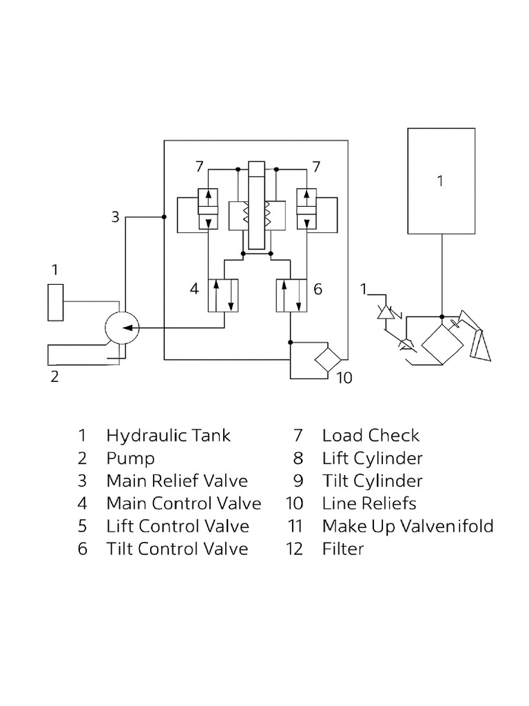 Hydraulic Schematic ISO Vector | PDF