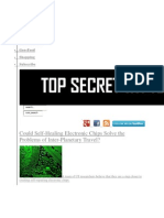 Could Self-Healing Electronic Chips Solve The Problems of Inter-Planetary Travel?