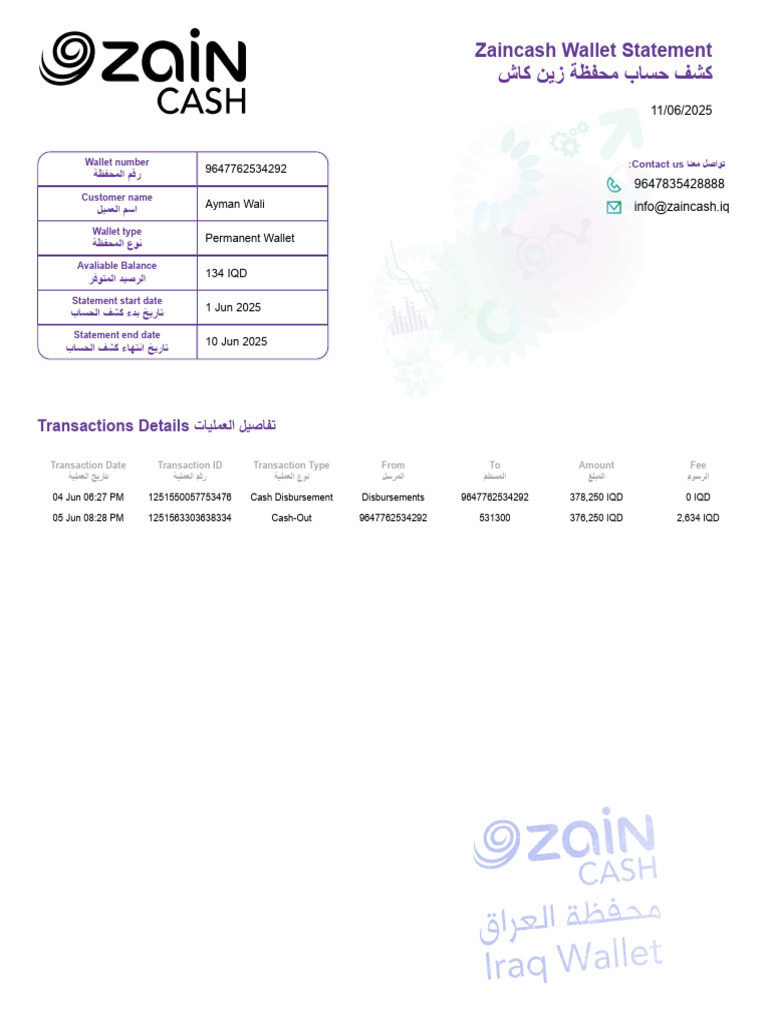 Print Account Statement | PDF