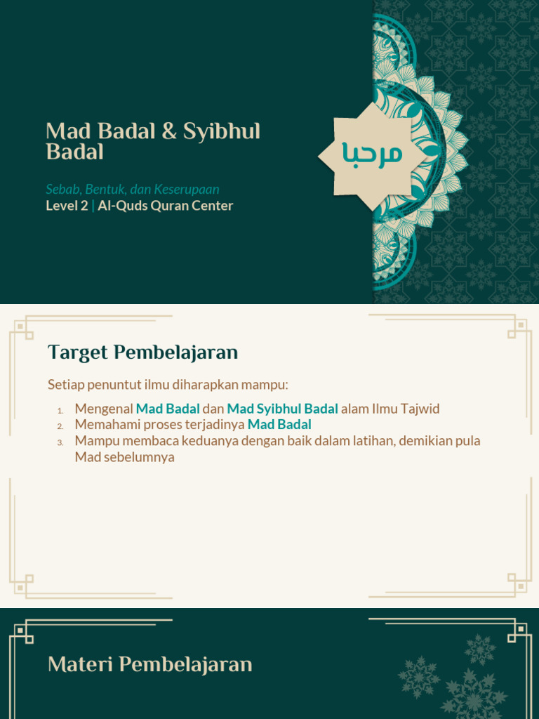 Mad Badal & Syibhul Badal | PDF