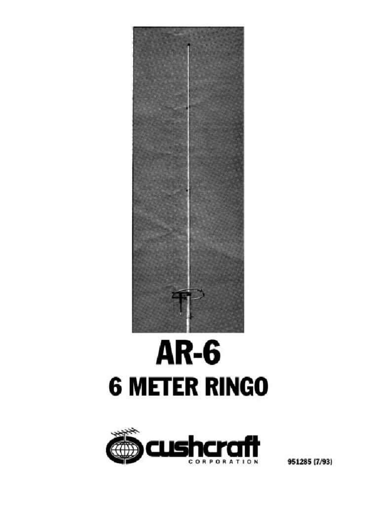 Cushcraft Ar6 | PDF
