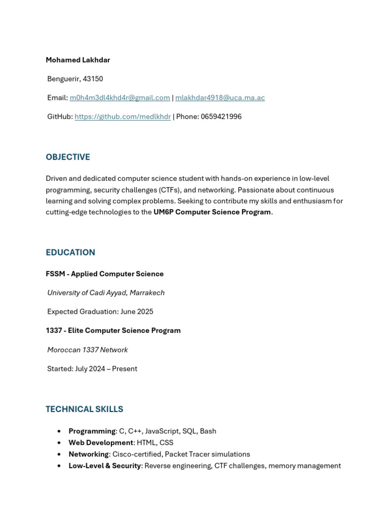 CV 2 | PDF