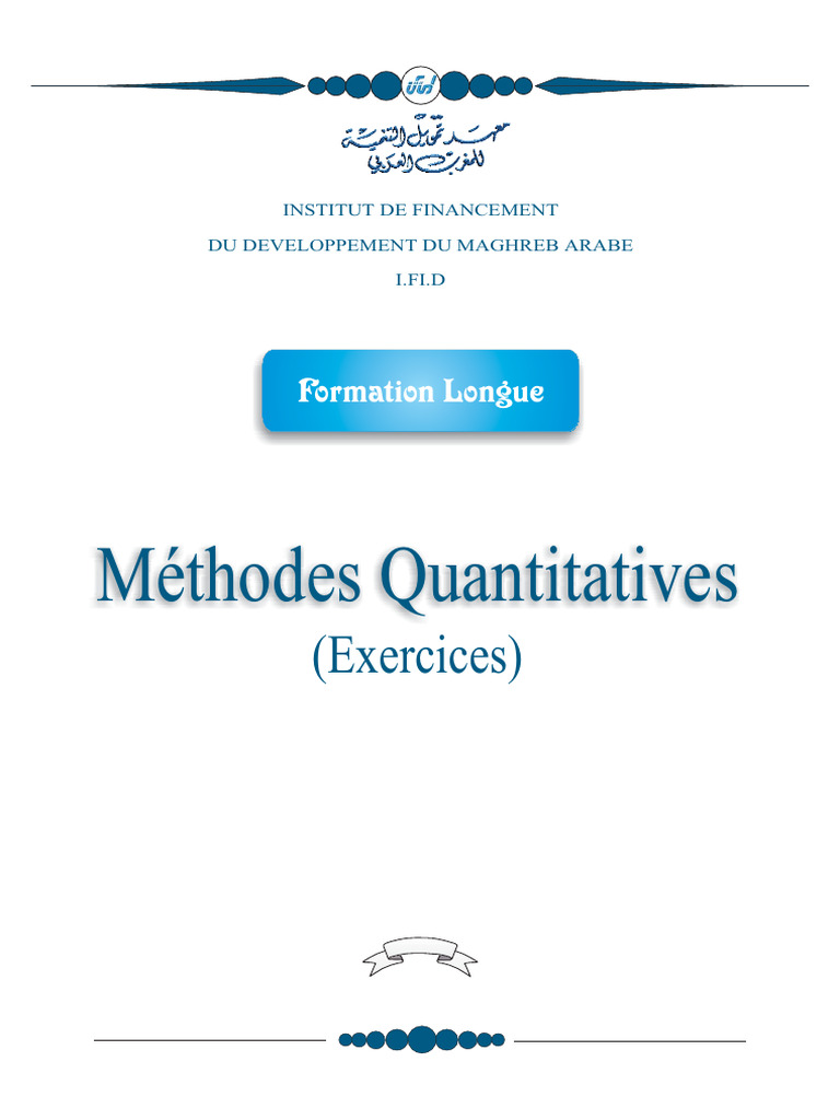 Methodes Quantitatives Exercices | PDF | Méthode des moindres carrés ...