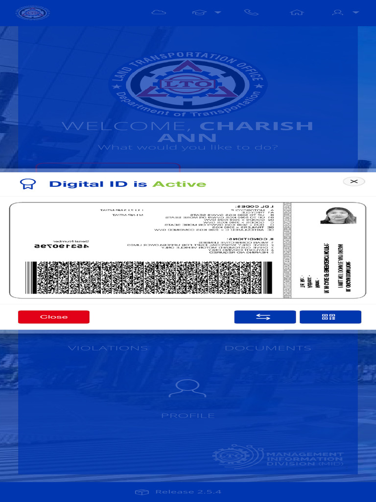 LTMS Dashboard and Digital ID Overview | PDF