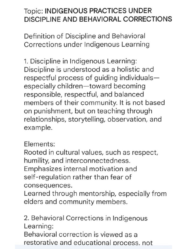 Discipline and Behavioral Corrections | PDF