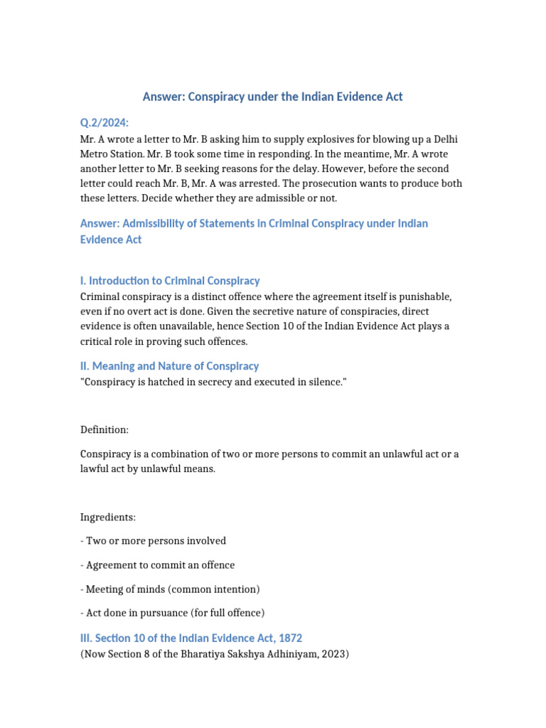 Admissibility of Conspiracy Letters | PDF | Crimes | Crime & Violence